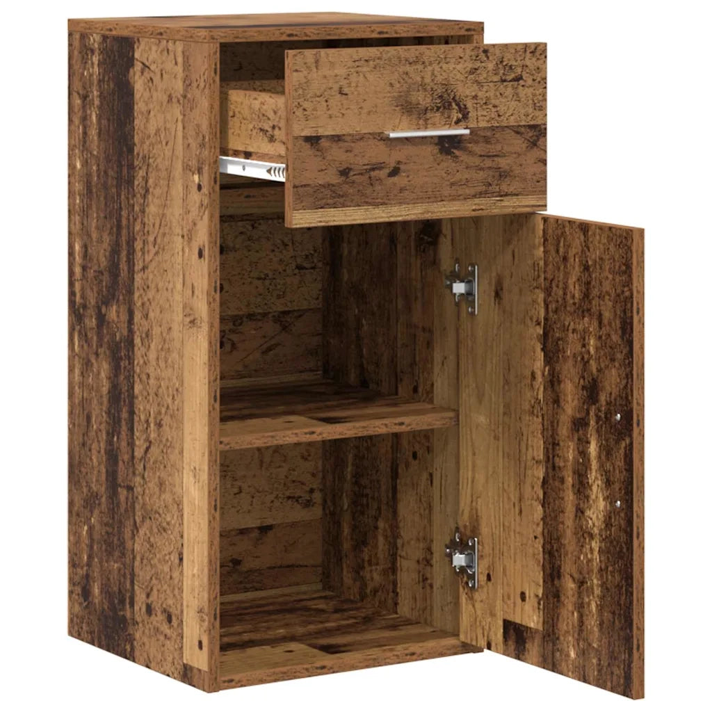Credenza con Cassetto-Buffet-Armadio da cucina Legno vecchio 38 x 34 x 75 cm