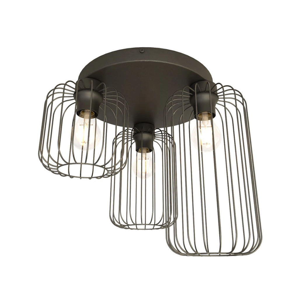 Lampada a sospensione BARN in acciaio nero opaco
