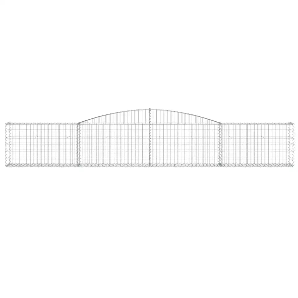 Cesti Gabbioni ad Arco 4 pz 400x30x60/80 cm Ferro Zincato 3146842