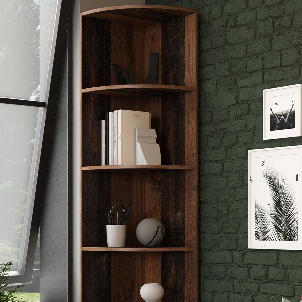 Vicco Libreria angolare da terra Legno antico 40 x 180 cm