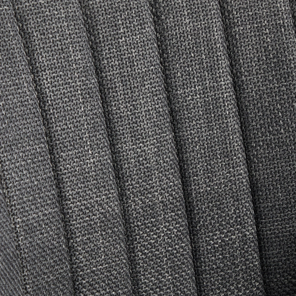Sgabello da Bar Set da 2 con Schienale Alto, Braccioli e Poggiapiedi, in Lino Nero 58.5 × 55 × 104 cm