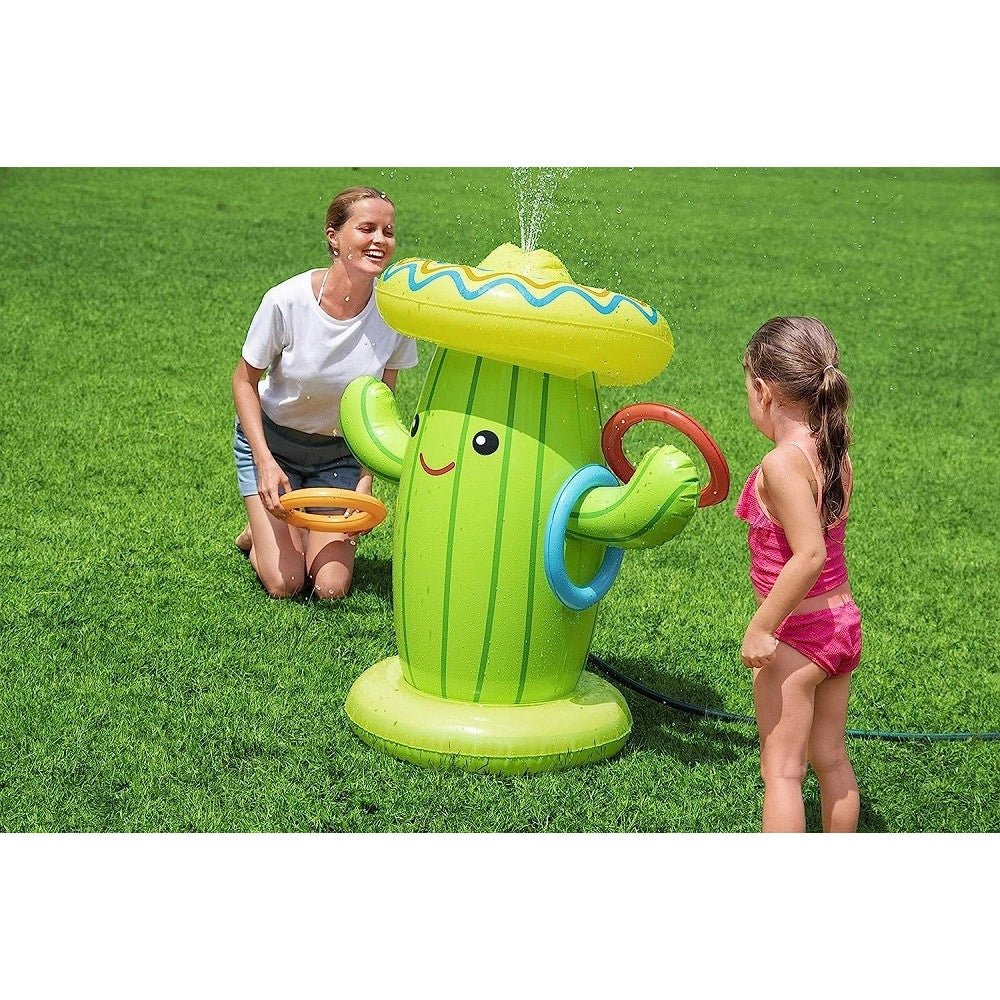 Trade Shop - Gioco Spruzza Acqua A Forma Di Cactus Per Bambini 2 Anni+ 105x60 Cm Estate 52381 -