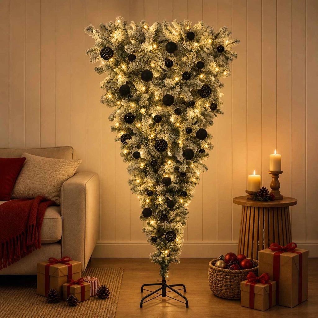 Albero di Natale artificiale rovesciato con rami snodati 150 cm 3460851