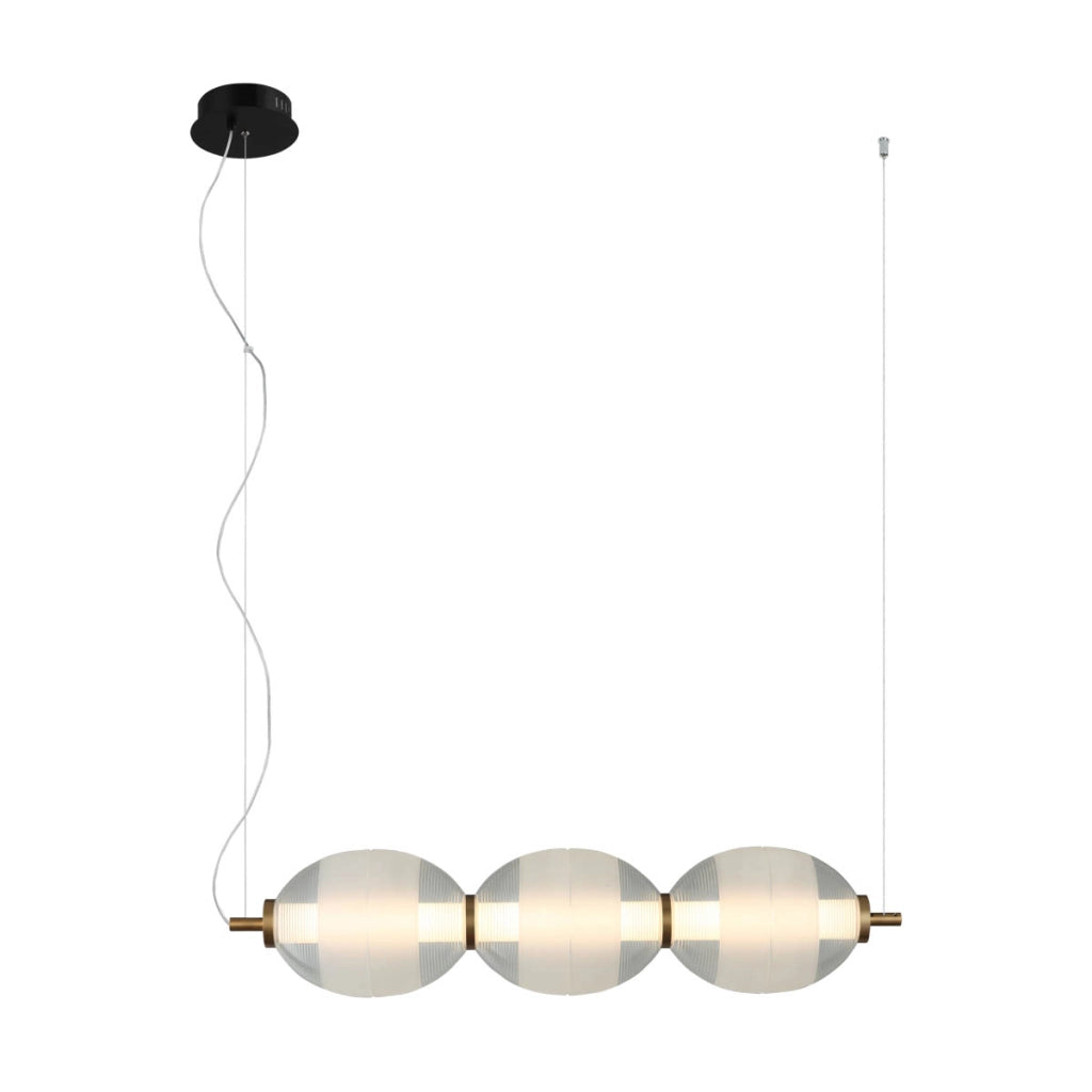 Lampada a sospensione in vetro Rinot Italux LED 22W 3000K