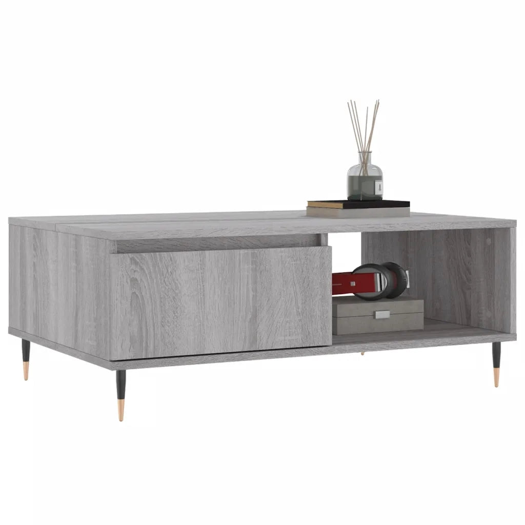 Tavolino da Salotto Grigio Sonoma 90x60x35 cm Legno Multistrato 827058
