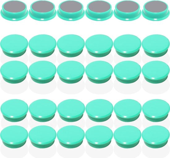 Magnetron per lavagne - 30 pezzi forti magneti per frigorifero a forma rotonda - Magnetini mini per lavagne, pareti magnetiche e vetrine - Piccoli magneti, magneti colorati per tavolo da pranzo, ufficio, scuola