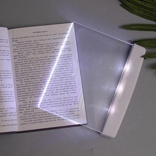 Lampada LED per lettura per uso domestico, ideale per leggere a letto di notte, illuminazione LED di pagina chiara, illuminazione di segnalibro per scopi di lettura, in dotazione con tecnologia senza fili (bianca)