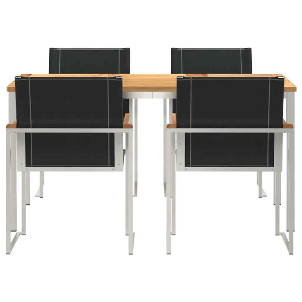 Set da Pranzo per Giardino 5 pcs Legno di Acacia Massello 3334815