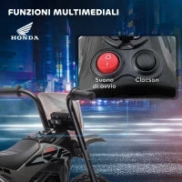 Moto da Cross Elettrica per Bambini Licenza Honda CRF450RL a 3 Ruote con Clacson, 71x40.5x43.5 cm, Grigio
