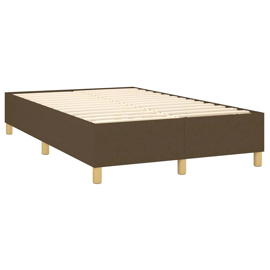 Giroletto a Molle con Materasso Marrone Scuro 120x190cm Tessuto 3269961