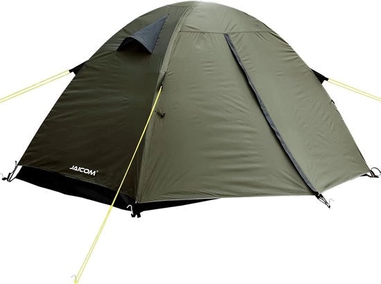 Tenda da campeggio 2 persone, ultraleggera, impermeabile e resistente al vento, asta in alluminio, 2 porte, dimensione di imballaggio ridotta per campeggiare, escursioni, outdoor