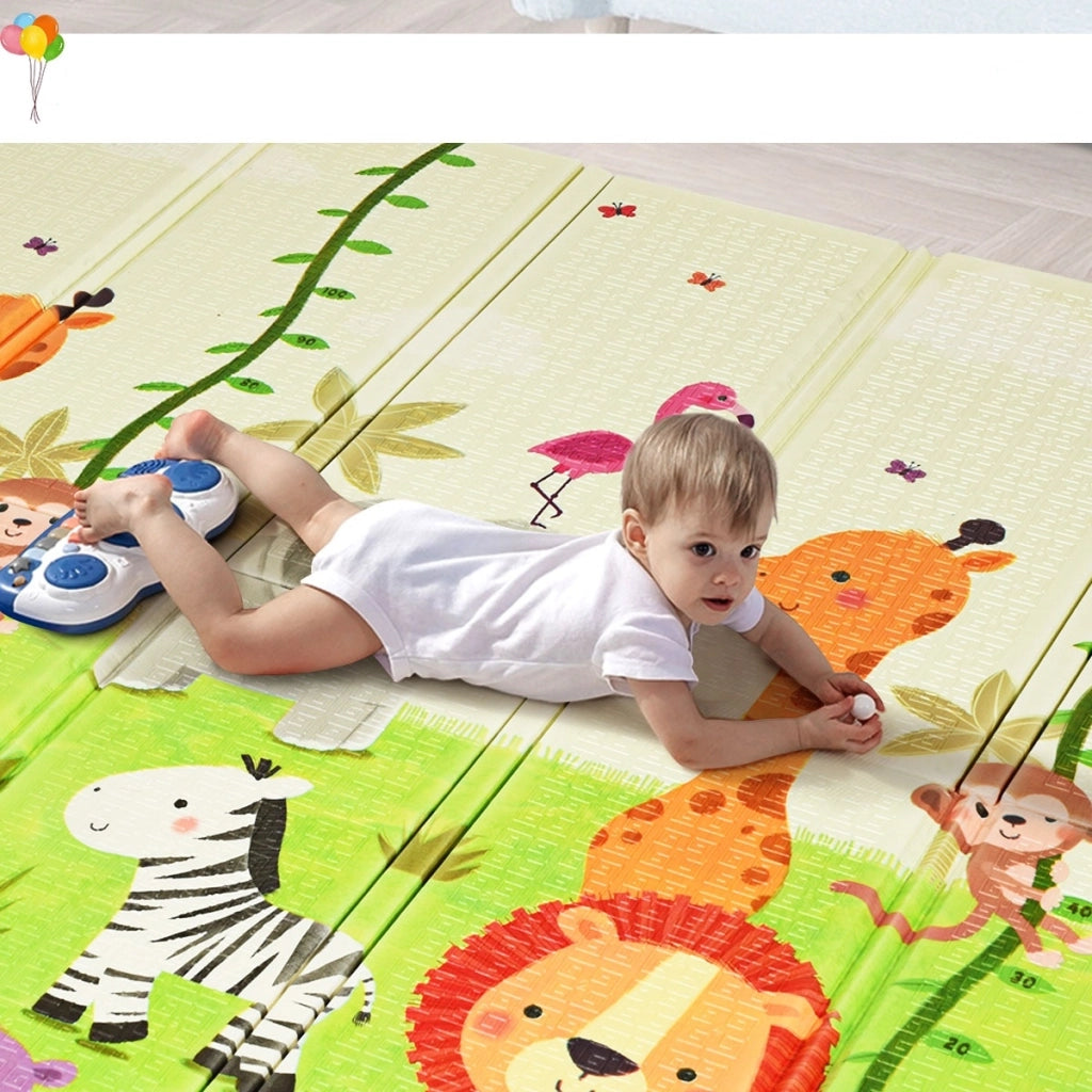 Tappetino da gioco ampio e impermeabile per bambini, Tappetino pieghevole e reversibile per gattonare-Tappetini da gioco