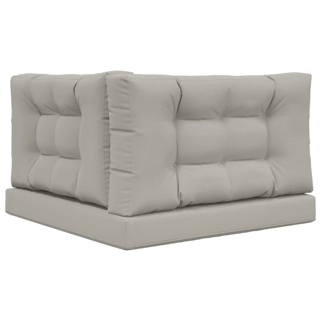 Cuscino per divano da esterno 3 pcs Grigio Poliestere