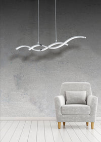 Lampada a Sospensione da Interno a LED in Alluminio Cromo