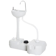 Lavello Portatile da Giardino e Campeggio ¨C zephmum ¨C Grigio 83x50x103 cm