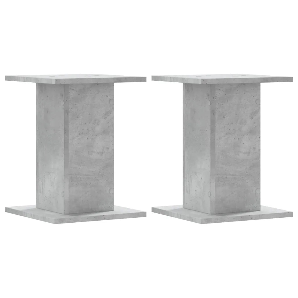 Supporti Altoparlanti 2 pz Grigio 30x30x40 cm Legno Multistrato 852648