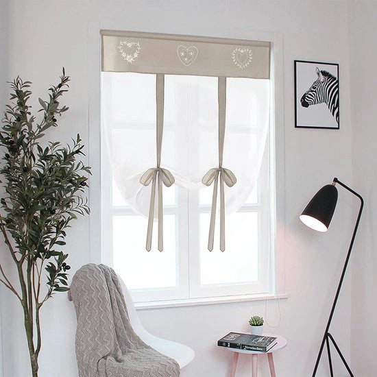 Tessuto di tenda da finestra - Miele chiaro - 1 pezzo - 80 x 120 cm
