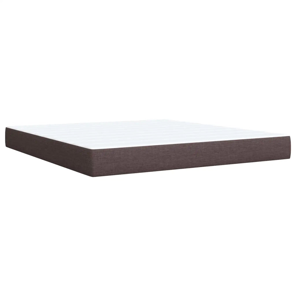 Letto box spring con materasso Marrone Scuro 180 x 200 cm 3452481