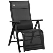 Poltrona da giardino reclinabile con cuscino ¨C zephmum ¨C nero