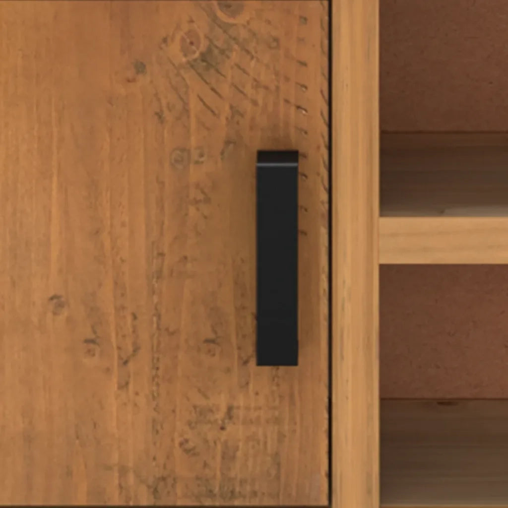 Mobile TV Marrone 90x30x40 cm in Legno Massello di Pino 349915
