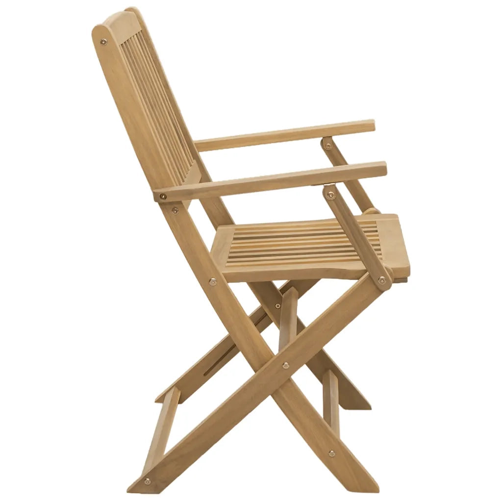 Sedie Giardino Pieghevoli 4 pz | Sedie da Esterno 54x61x88 cm Massello Acacia