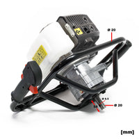 Mototrivella a benzina, 1,4kW e 52cm³ motore a benzina, incl. coclee 100mm, 150mm e 200mm