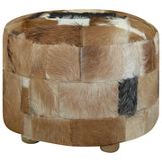 Pouf Rotondo in Vera Pelle 50x50x45 cm  cod mxl 68133