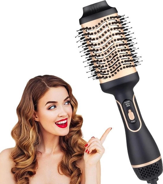 Spazzola 4-in-1 con tecnologia ionica per asciugatura, stile e cura con ioni - adatta a tutti i tipi di capelli