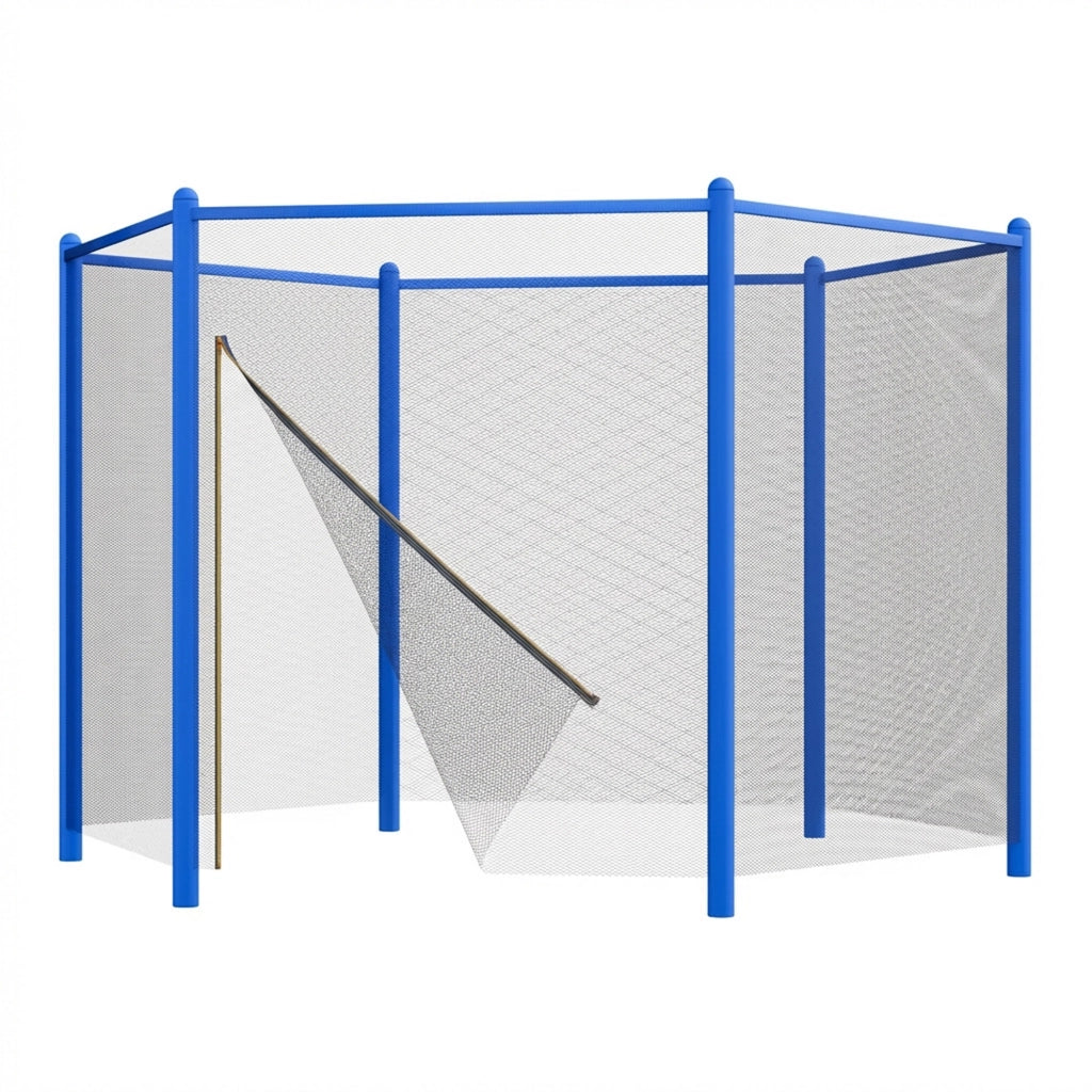 Jumpoo - Rete di sicurezza completa di tubolari in gomma piuma Ricambio per Trampolino Bambini Ø250 cm Blu
