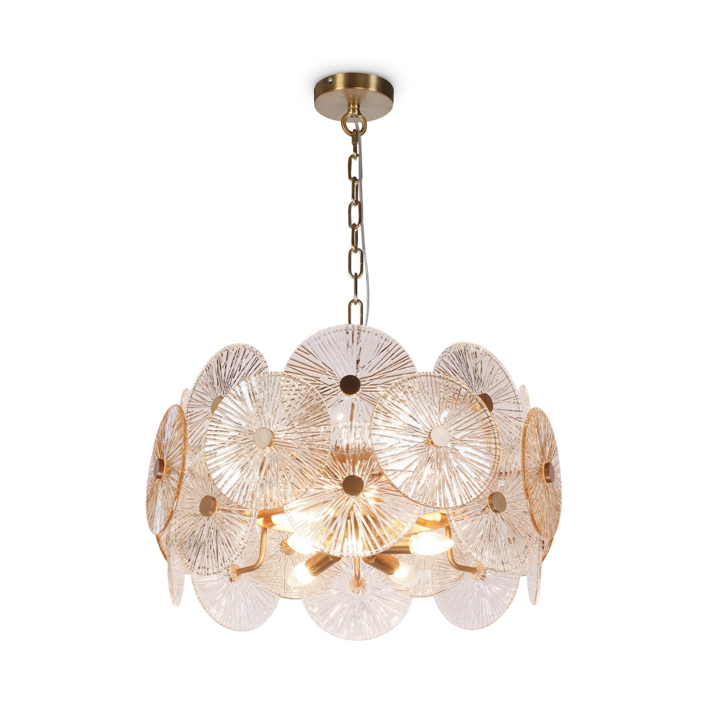 Maytoni Lampadario contemporaneo Aster 8 luci E14 oro metallo vetro