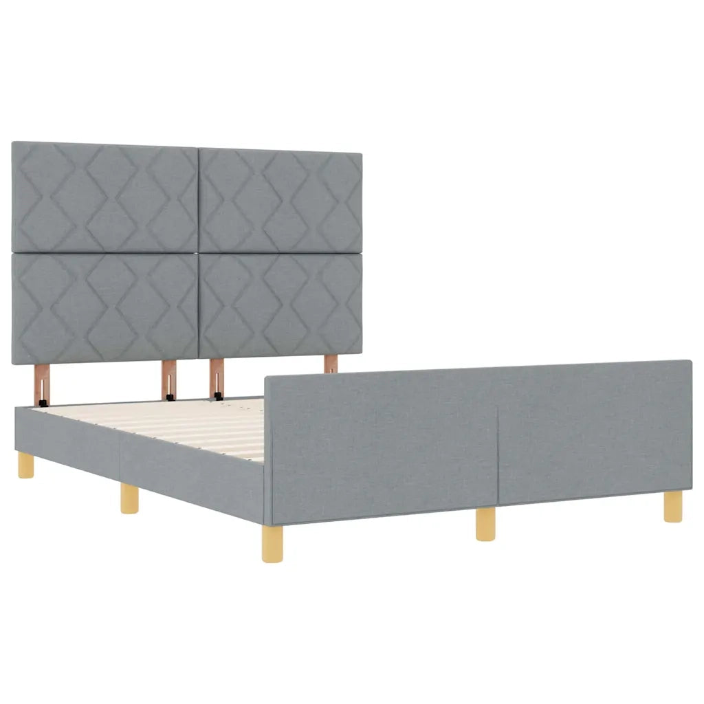 Struttura del letto Grigio chiaro 160 x 200 cm Tessuto 3344816