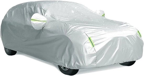 Autoventilatore esterno impermeabile con imbottitura di cotone - Protezione UV argento - Autoventilatore per parabrezza invernale con sneeze guard - Dimensione M: Max 400cm/157 pollici