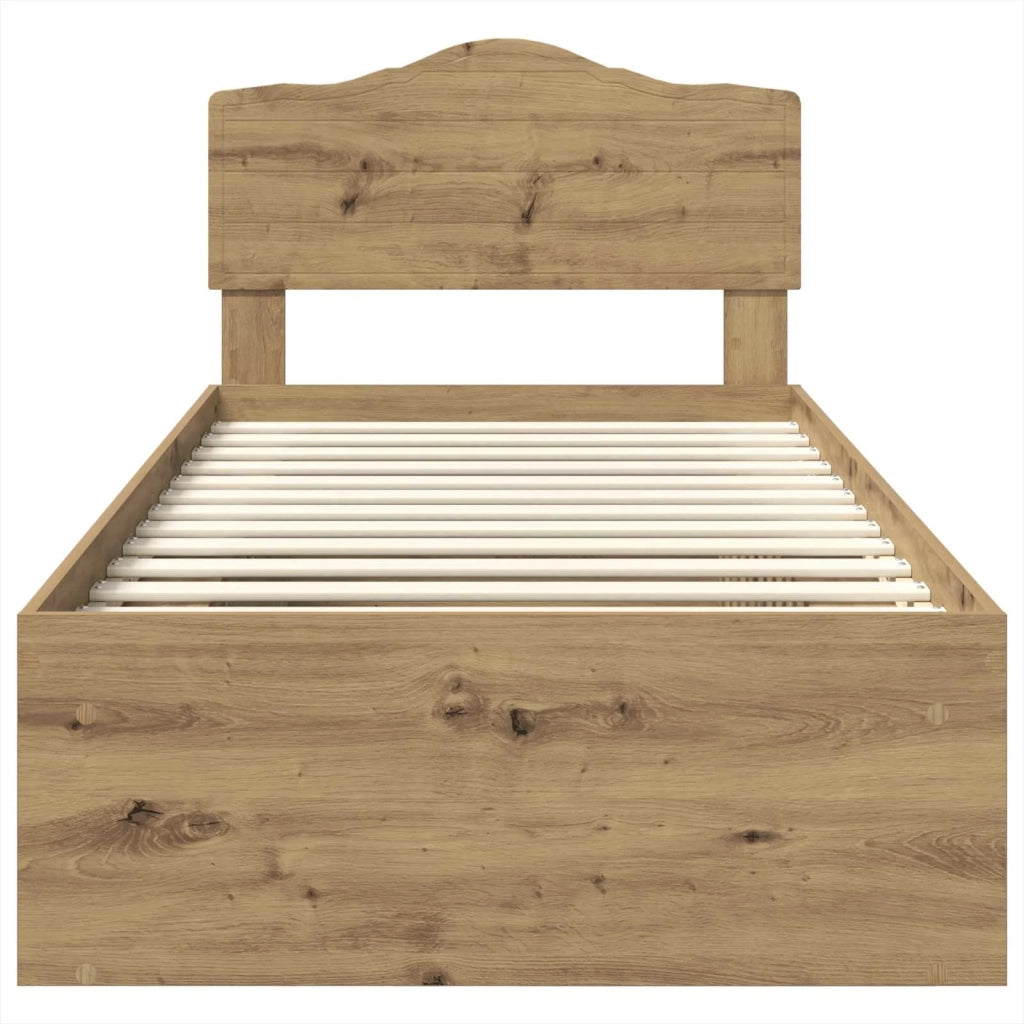 Struttura del letto con testiera Rovere Artigianale 90 x 190 cm 3412960