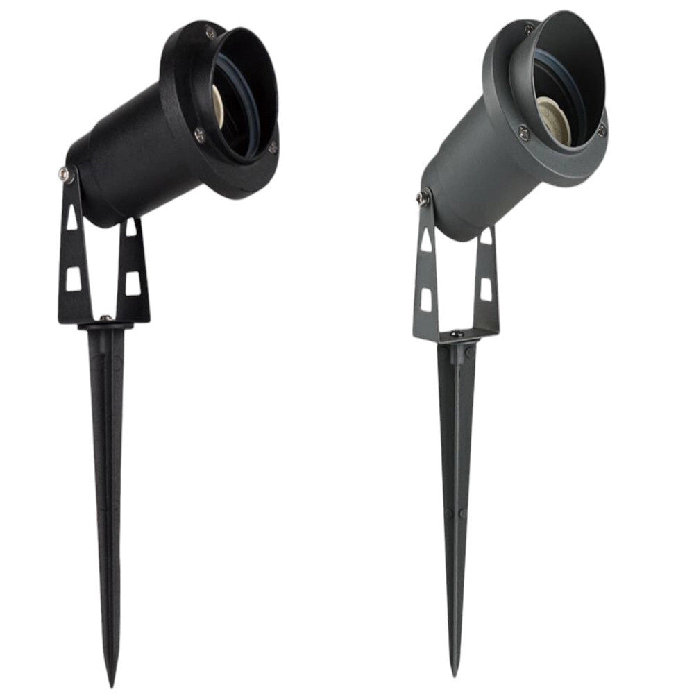 Trade Shop - Faretto Esterno Da Giardino Doppia Istallazione Con Picchetto Staffa Gu10 Ip65 Et-01 -
