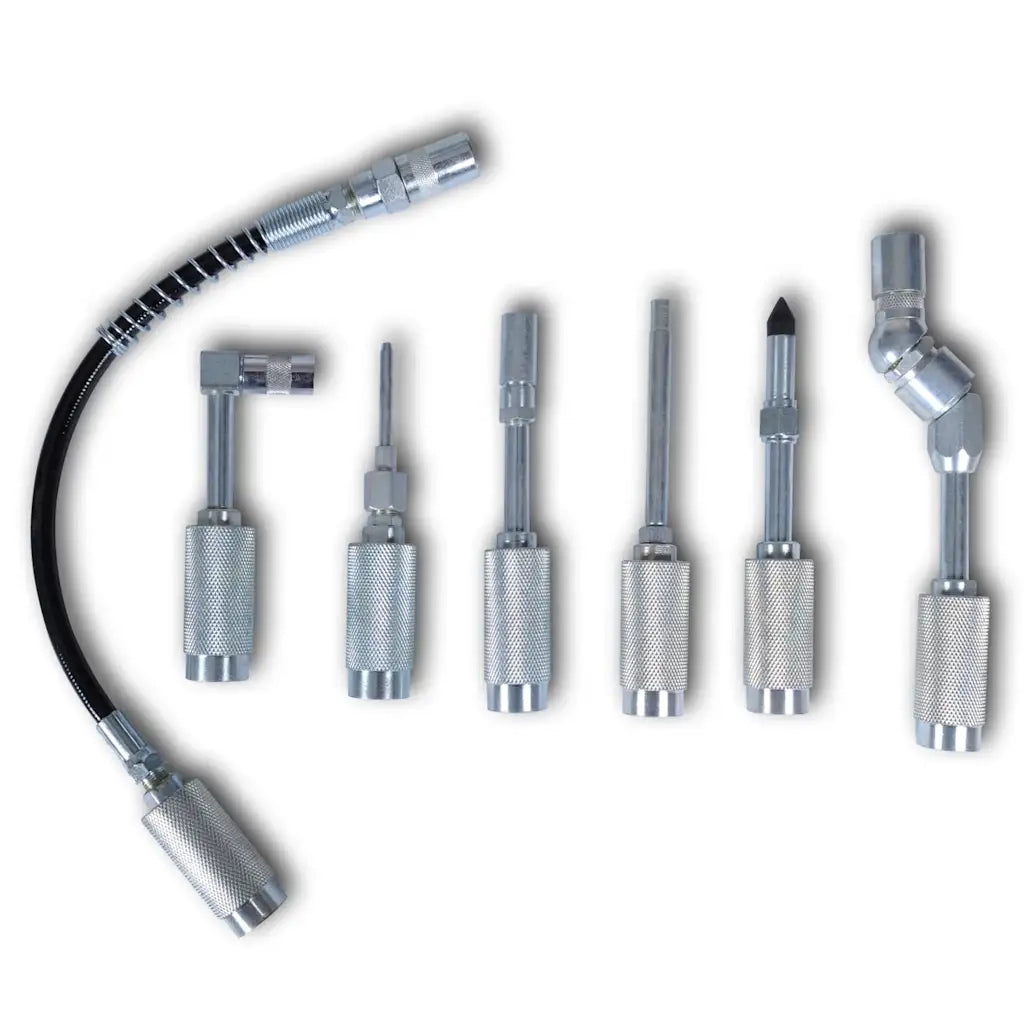 Nuovo kit 7 pz pistola lubrificazione con strumento adattatore e punte CFW9683178