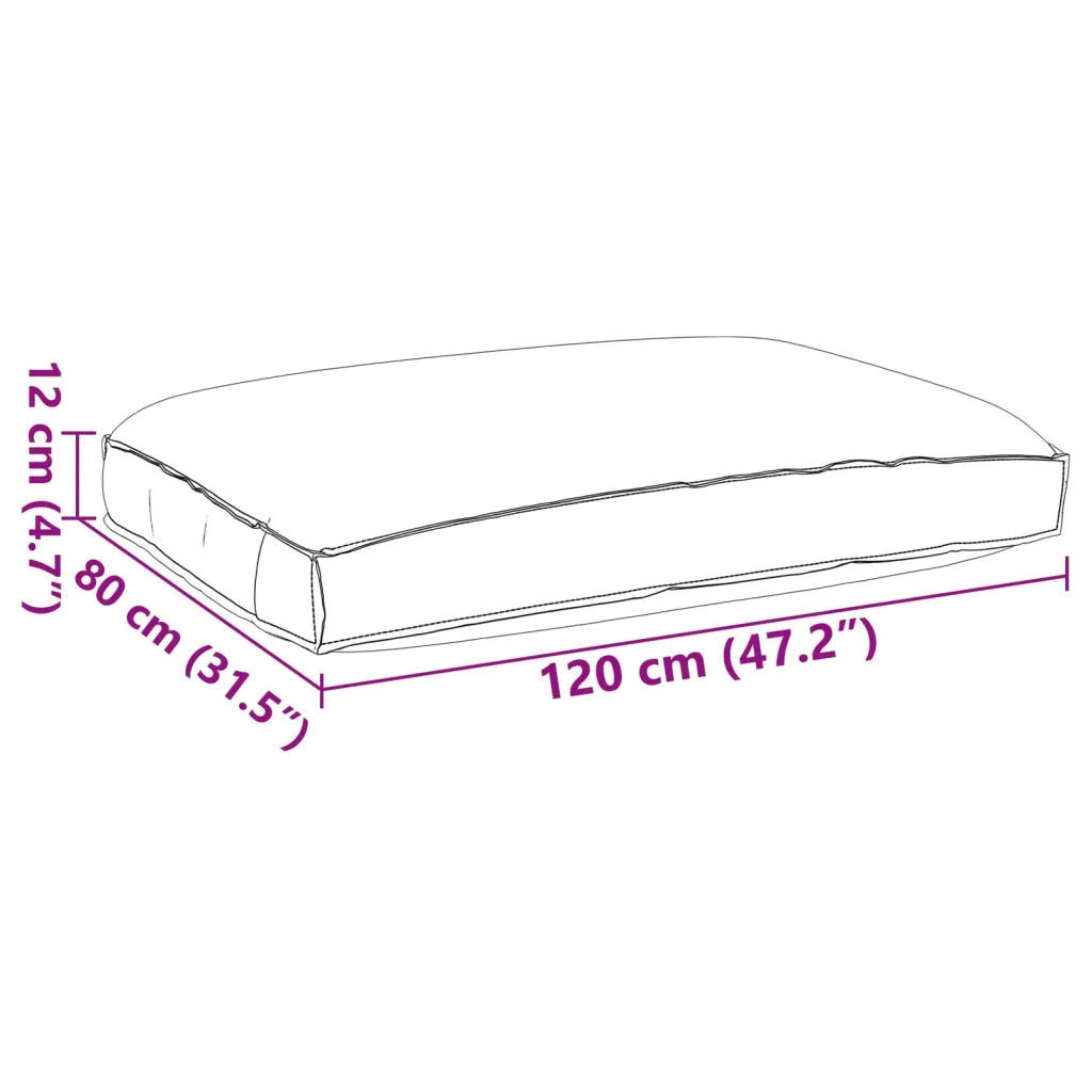 Cuscino Blu Reale 120 x 80 x 12 cm Tessuto Oxford 42001575