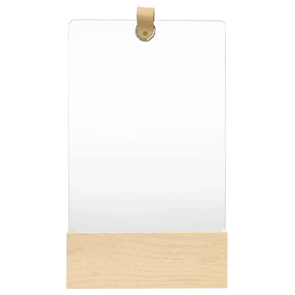 Specchio da Parete in Legno Massello di Pino 23x39,5 cm