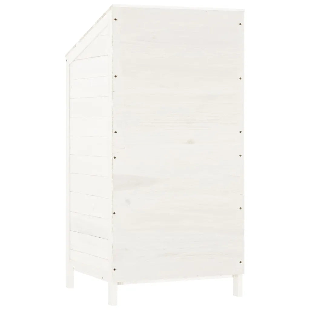 Capanno da Giardino Bianco 55x52x112 cm Legno Massello di Abete 152179