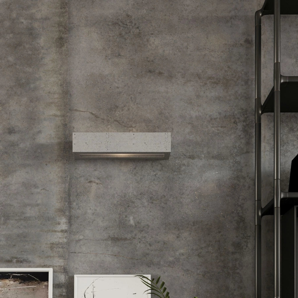 Applique POLARO 30 in cemento grigio E27 Pure Lume loft