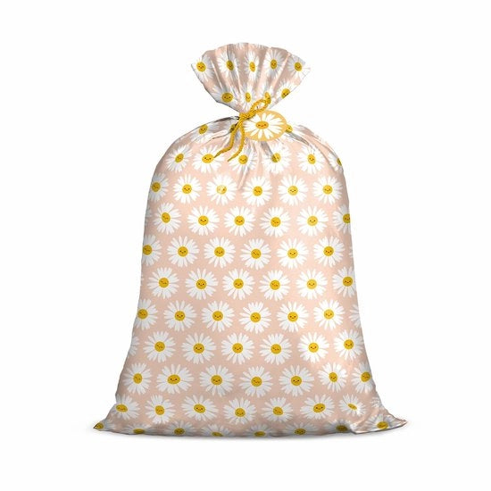 Zak diario extra grande - Borsa di plastica con disegno di fiori - Confezione regalo - Festa della mamma/Festa di compleanno - 91,5 x 142,3 cm - 1 pezzo - Borsa regalo