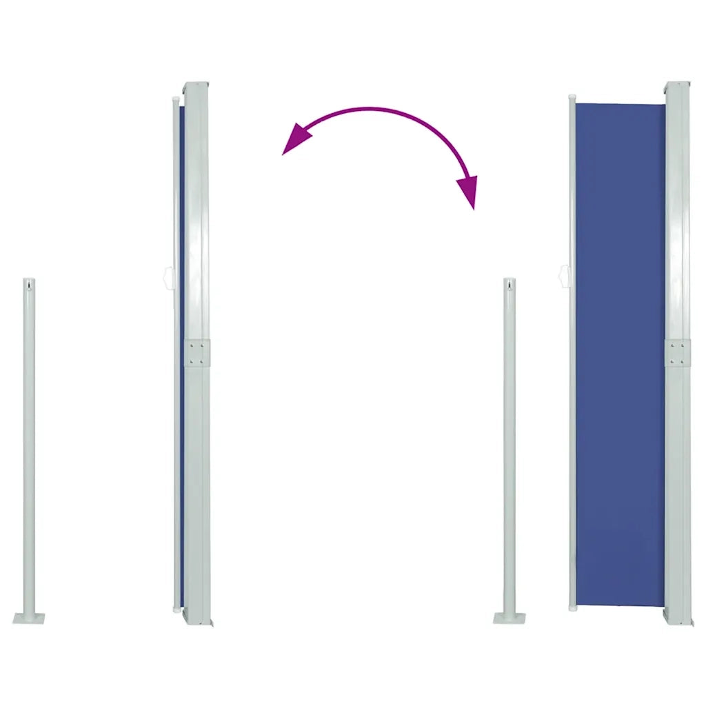 Tenda da Sole Laterale Retrattile 160 x 500 cm Blu 45462