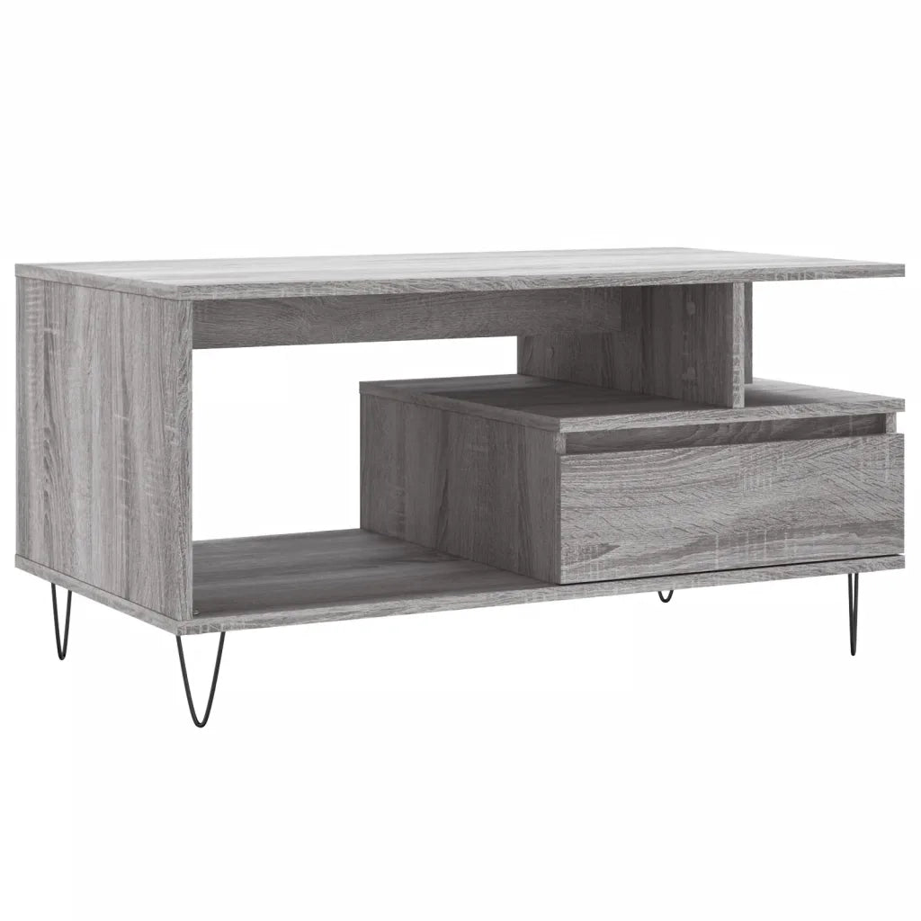 Tavolino da salotto | Tavolino da caff¨¨ | Tavolino da Soggiorno Grigio Sonoma 90x49x45 cm Legno Multistrato
