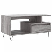 Tavolino da salotto | Tavolino da caff¨¨ | Tavolino da Soggiorno Grigio Sonoma 90x49x45 cm Legno Multistrato