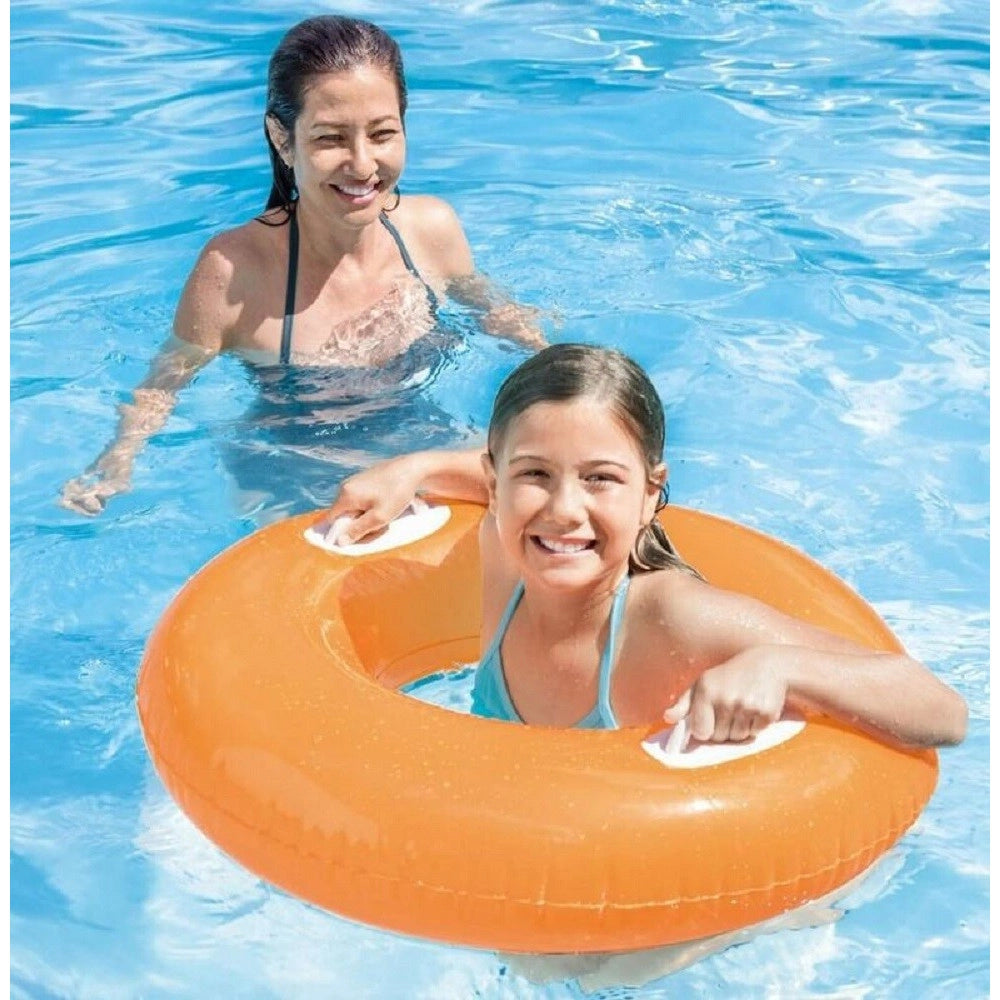 Trade Shop - Salvagente Ciambella Gonfiabile Con Maniglie Mare Piscina 76cm Vari Colori 59258 -