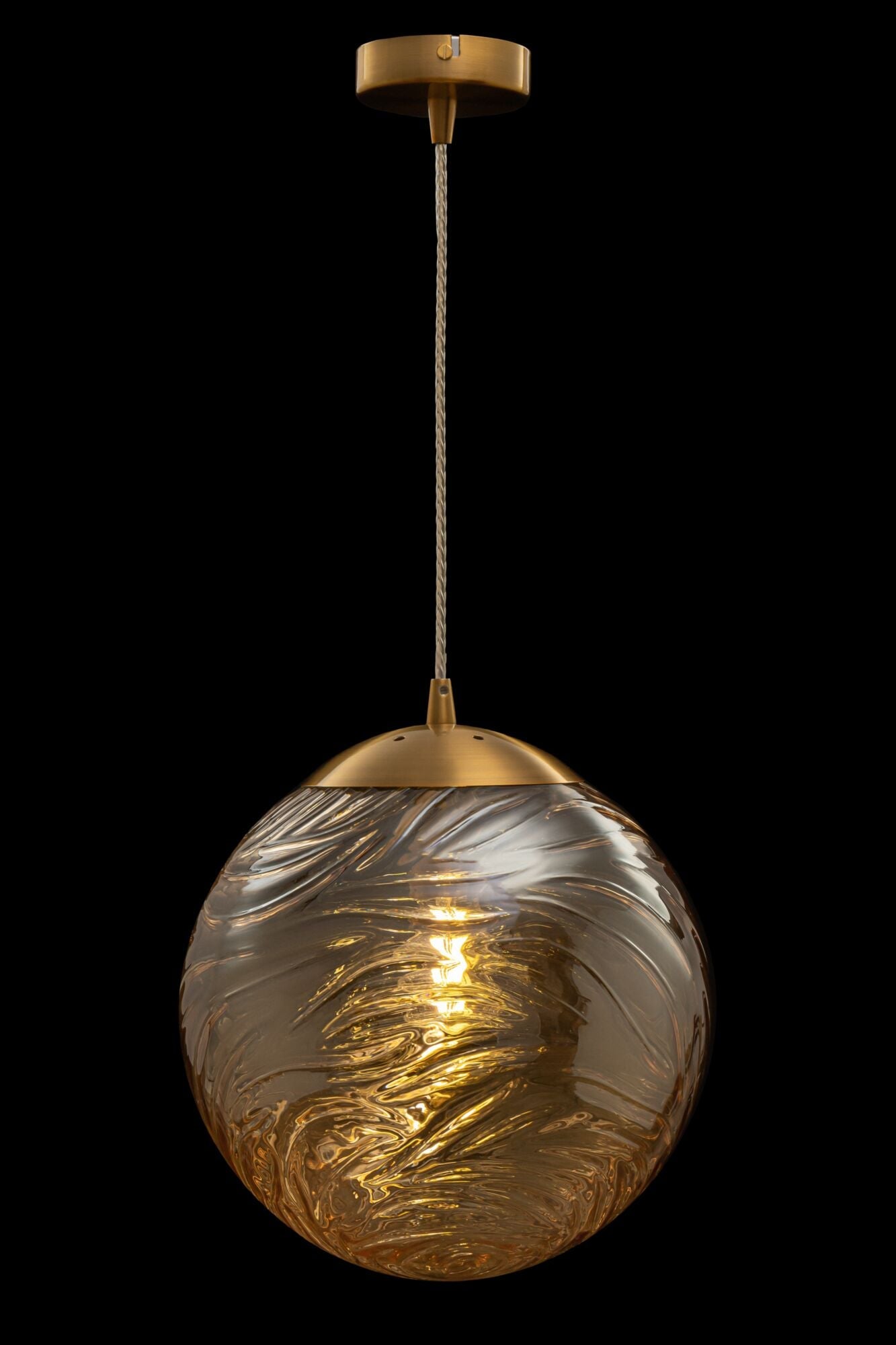 Lampada pendente Pendant in Metallo Dunas Ottone