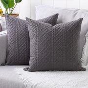 Set di 2 coprifuoco morbidi decorativi per divano coprifuoco decorativo per divano morbido per soggiorno e camera da letto 16 x 16 pollici 40 x 40 cm grigio scuro