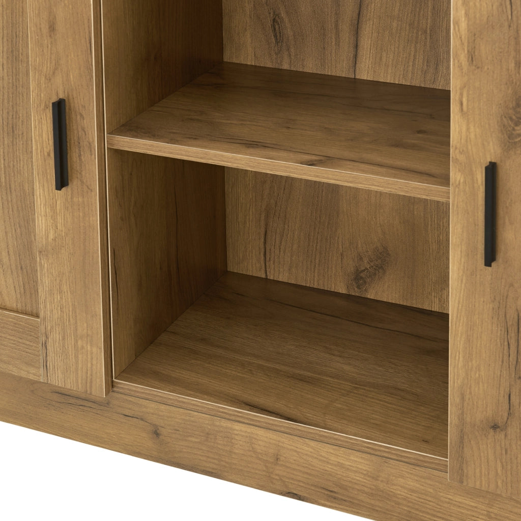 Credenza Bassa Spøttrup Mobile TV 70 x 120 x 30,5 cm Effetto Rovere [en.casa]