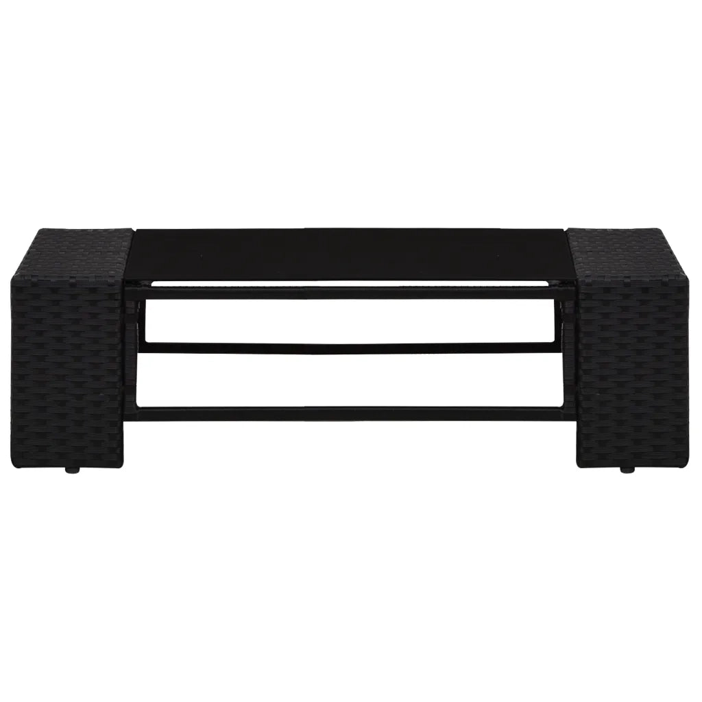 Set Divani da Giardino 9 pz con Cuscini in Polyrattan Nero cod mxl 36139