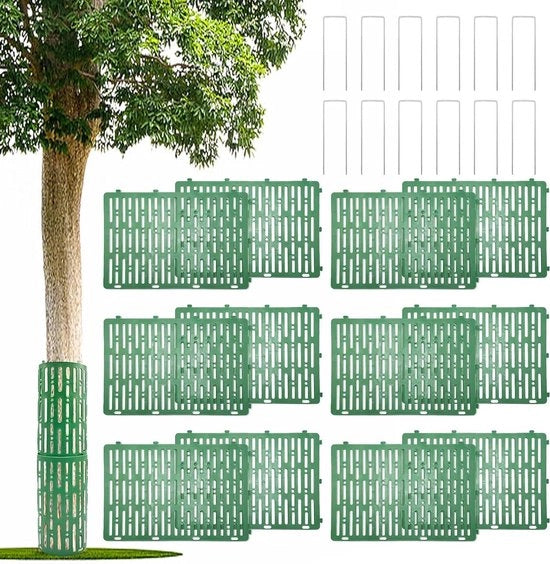 Protezione per alberi, 12 pezzi, protezione per alberi, 33 x 20 cm, clip U inclusi, proteggi tagliagrass e animali