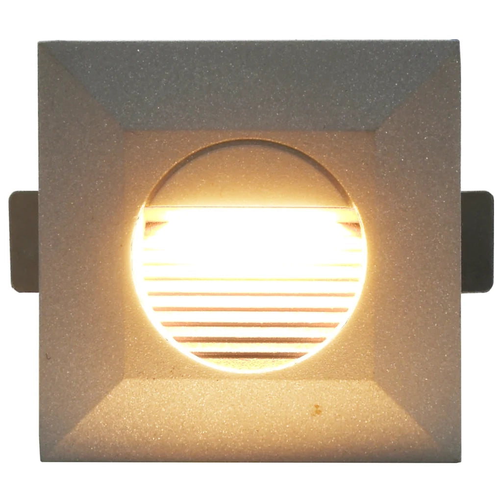 Lampade da Parete da Esterno a LED 6 pz 2 W Argento Quadrate 45656